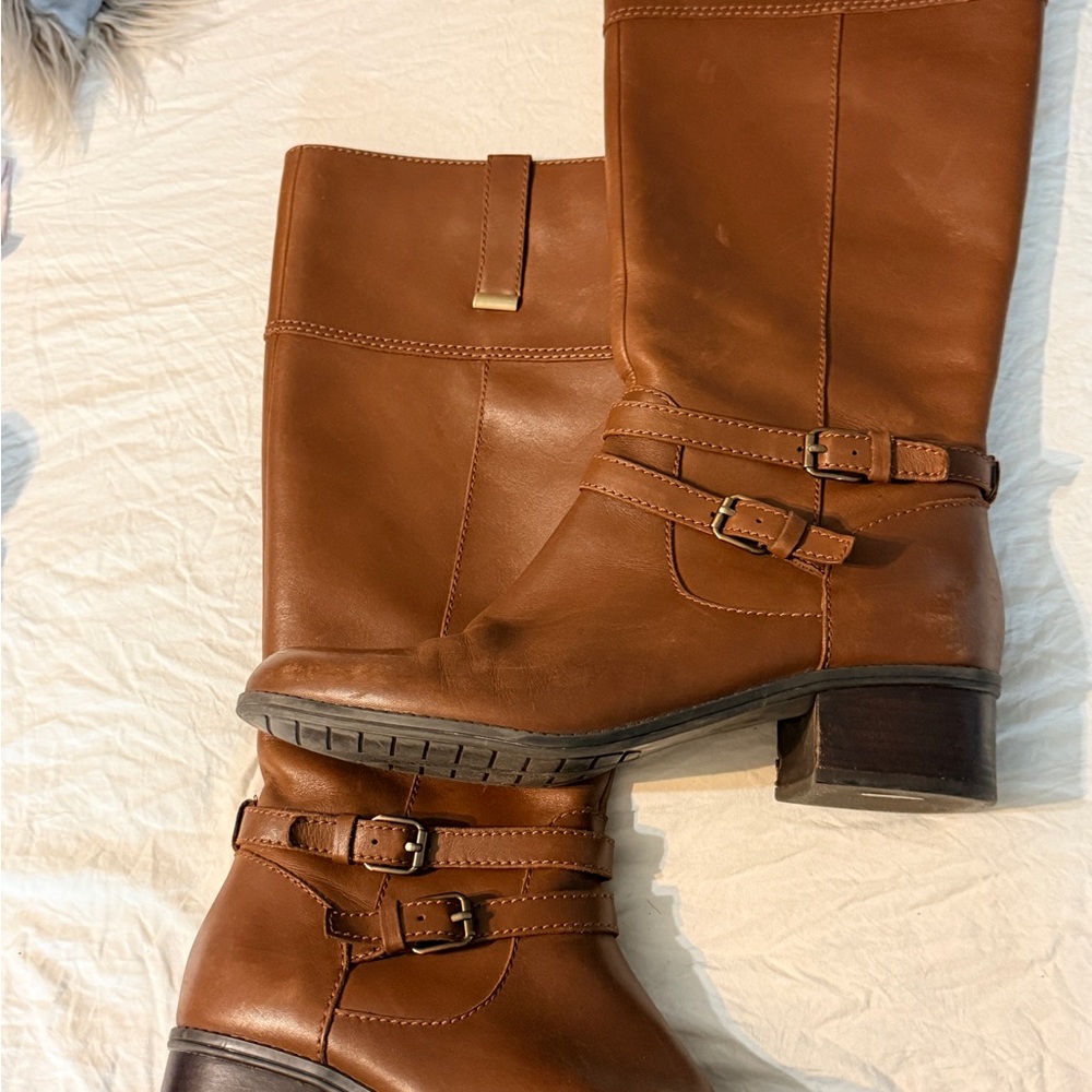 Bandolino Brown Leather Heeled Boots